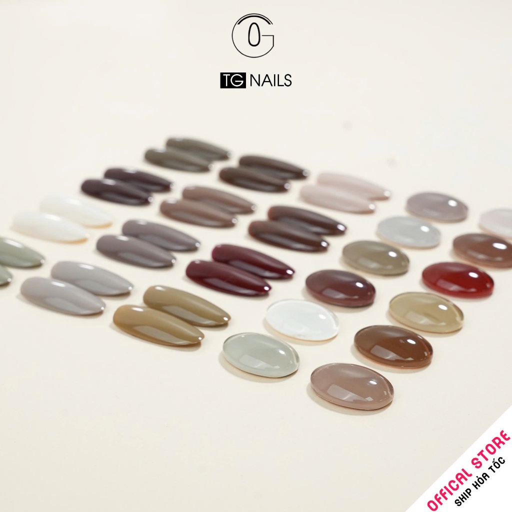 Set set sơn gel TG 12 màu warm chocolate - tone nâu cafe thời thượng