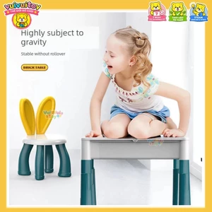 Ghế ăn hình thỏ cho bé – Đồ chơi lắp ráp, phiên bản gia đình, chống trượt, có tựa lưng