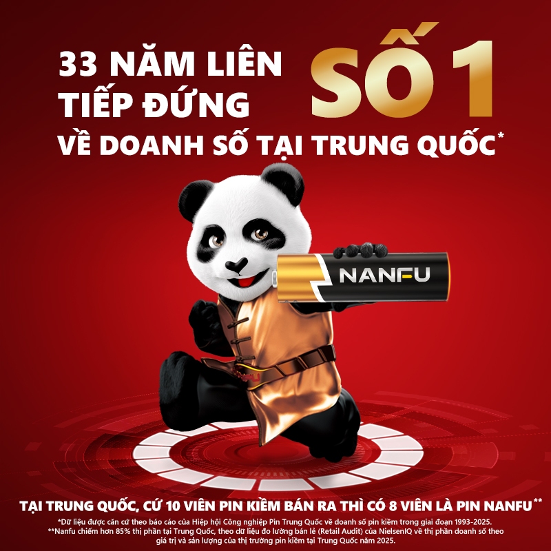NANFU Pin Kiềm AA/AAA 1.5V Chinh Hang – Pin Alkaline G5 Vo Thép, Khong Hg Cd Pb, Khong Chay Nuoc, HSD 12 Nam
