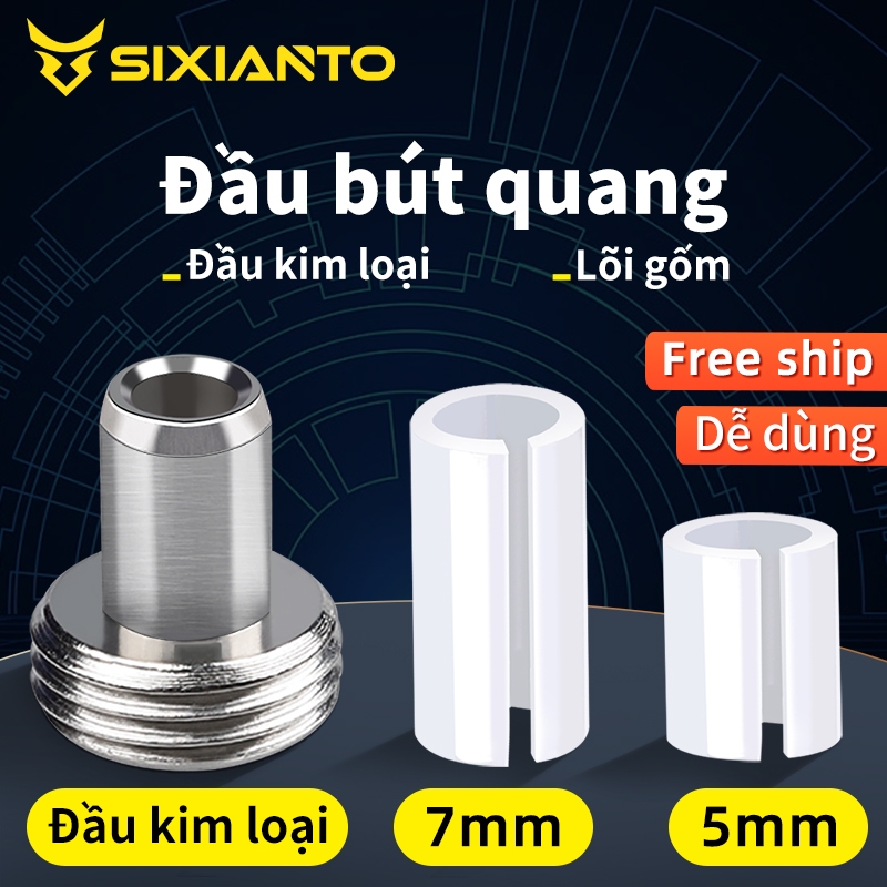 Combo 1 đầu sứ + Nắp chụp bút soi quang VFL - Phụ kiện bút soi quang