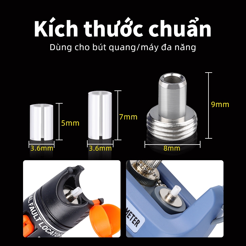 Combo 1 đầu sứ + Nắp chụp bút soi quang VFL - Phụ kiện bút soi quang