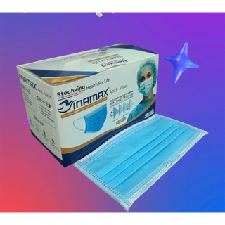 Thùng 300 Chiếc Khẩu trang  6 hộp 50 cái y tế 4 lớp kháng khuẩn an toàn sử dụng  Dễ thở, cản lực khí thấp