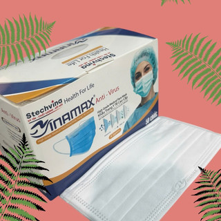 Thùng 300 Chiếc Khẩu trang  6 hộp 50 cái y tế 4 lớp kháng khuẩn an toàn sử dụng  Dễ thở, cản lực khí thấp