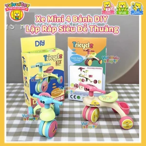 Xe Cân Bằng Lắp Ráp 6 Màu - Siêu Dễ Lắp Cho Bé 1-4 Tuổi