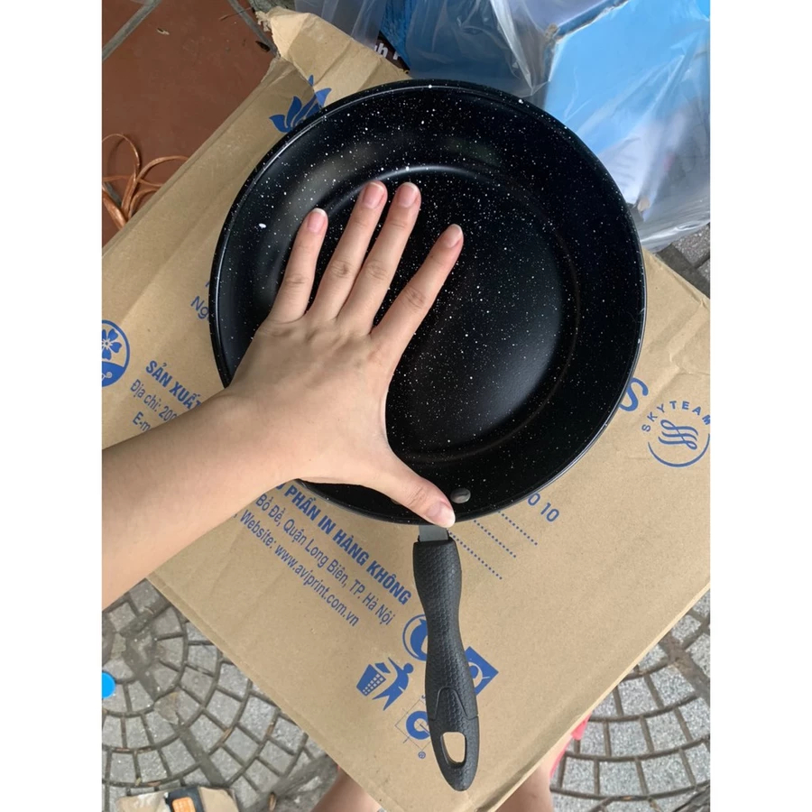 [Top Value] Chảo Đá Chống Dính 18cm Oucom Siêu Bền Dùng Cho Mọi Loại bếp [Sẵn Hàng]