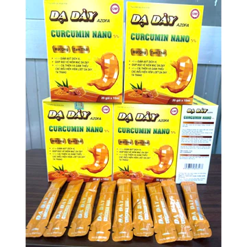 gel dạ dày Azofa curcumin nano viêm loét dạ dày, tá tràng, trào ngược dạ dày thực quản nano curcumin gold gói