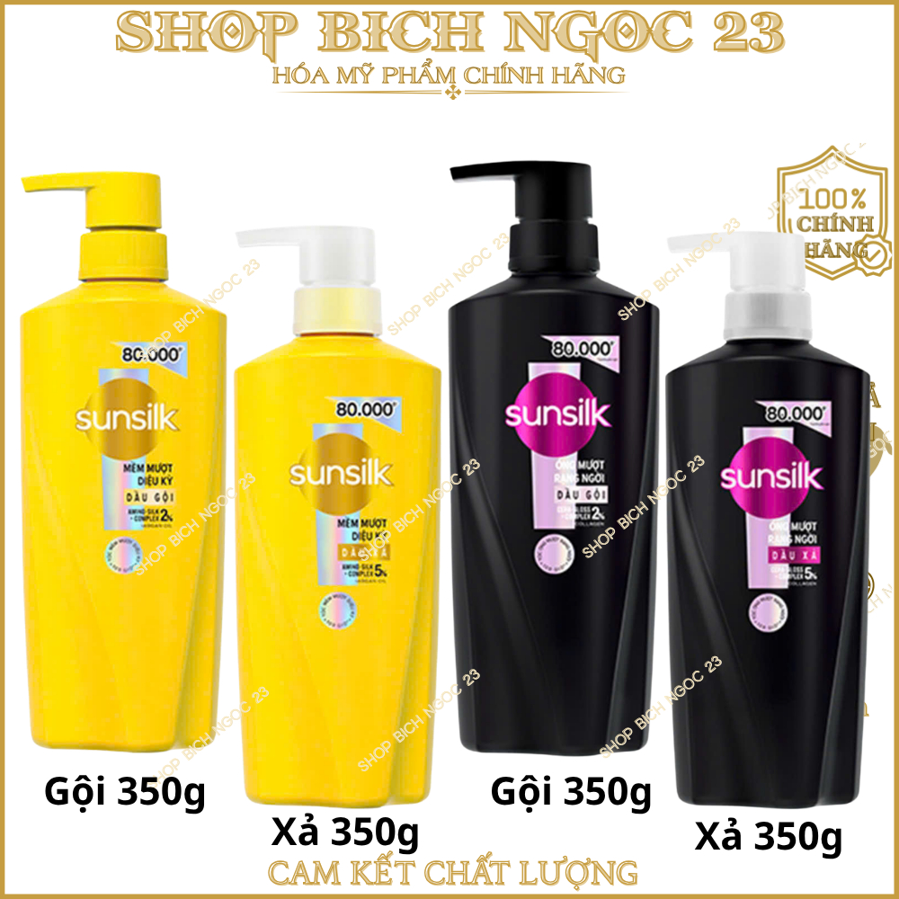 Dầu gội, xả Sunsilk mềm mượt óng ả 170g, 350g