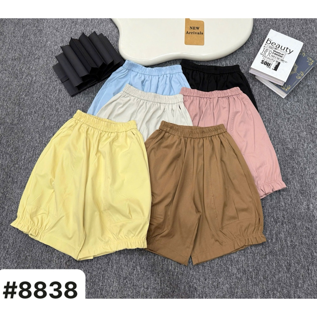 Quần Short Lửng Nữ Chất Thô Thoáng Mát Mềm Mịn, Quần Đùi Nữ Dáng Lửng Cạp Cao Tôn Dáng Thoải Mái | SANA CLOSET #8838
