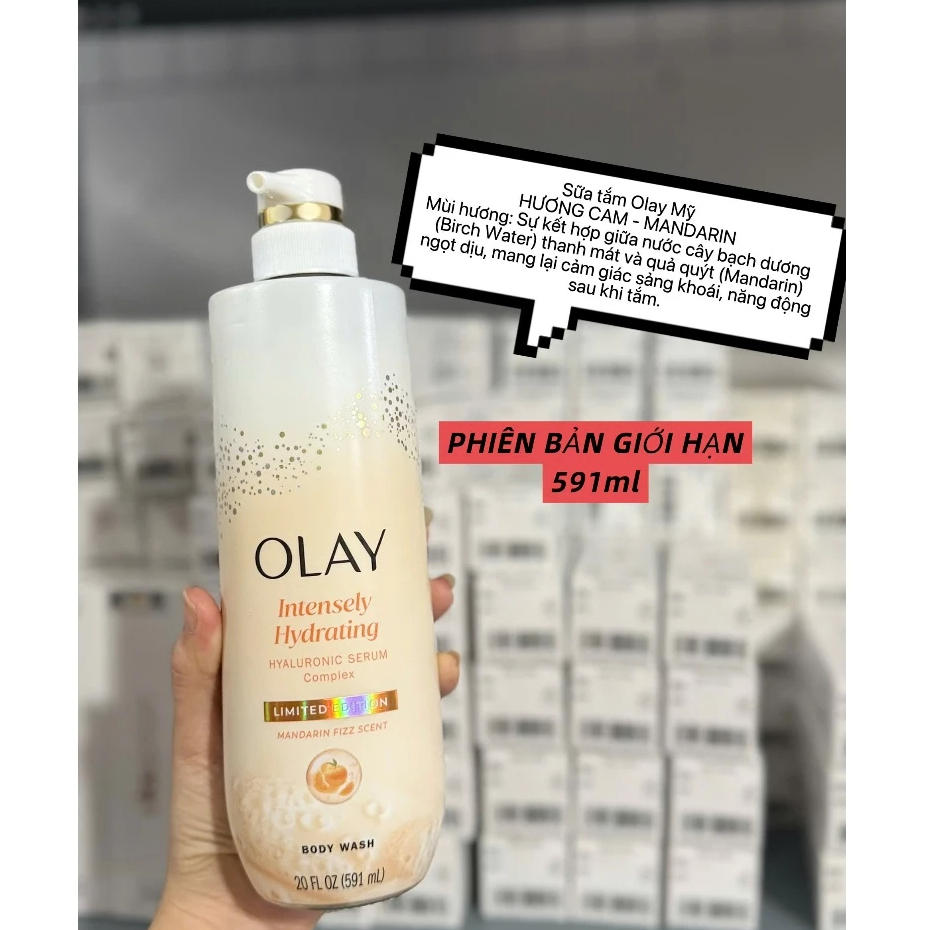 Sữa Tắm OLAY B3+ Siêu Dưỡng Trắng Da, Cấp Ẩm Và Đàn Hồi Cho Da Chai 50g 200g 500ml 591ml