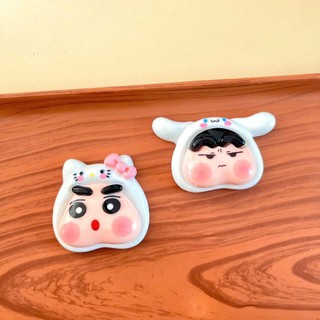 Set Charm Shin Cậu Bé Bút Chì Đội Nón Hello Kitty Cinnamoroll Kawaii Resin DIY Gắn Dép Cute Pastel 💙🎀