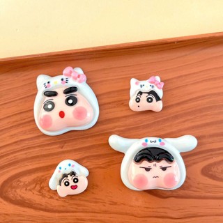 Set Charm Shin Cậu Bé Bút Chì Đội Nón Hello Kitty Cinnamoroll Kawaii Resin DIY Gắn Dép Cute Pastel 💙🎀