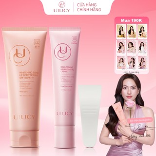 Bộ Kem Tẩy Lông Và Tinh Chất Chống Nắng UILICY 70g+200ml Nhiều Vùng, Tẩy Nhanh, Làm Sáng Da, Giảm Thâm, Bảo Vệ Lâu Dài