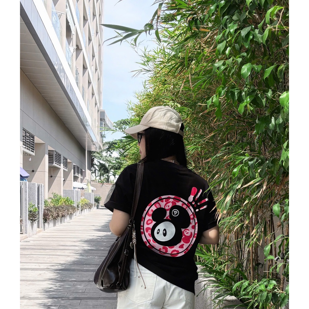 [ẢNH THẬT] Áo Thun PopPop Hình In Chuột Dễ Thương Form Rộng Chất Vải Cotton Mềm Mịn , Mặc Đẹp
