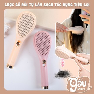 Lược Chải Tóc Gỡ Rối Làm Sạch Tóc Rụng Chỉ Với 1 Nút Bấm Đẩy, Lược Chống Tĩnh Điện Massage Da Đầu Chải Êm Không Đau