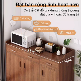 Tủ trà đa năng có ngăn kéo không gian lưu trữ để máy pha cà phê và ly tách cho văn phòng phòng ăn