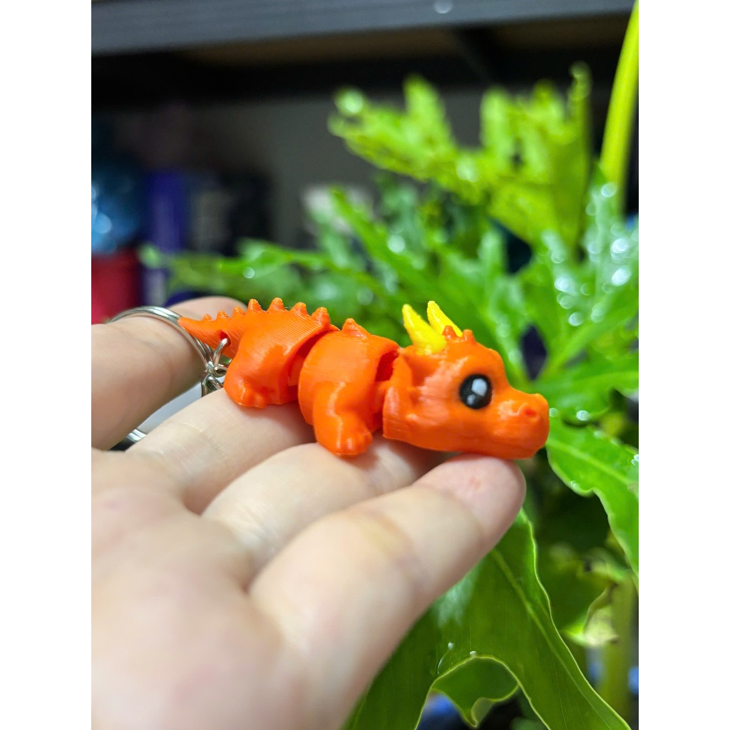 Móc Khóa Rồng Mini In 3D Siêu Cute – Dragon Fidget Đáng Yêu – Phụ Kiện Treo Túi Xách, Balo Hot Trend