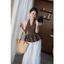 Áo cổ yếm hoạ tiết bo chun xoè dáng bí peplum Áo Kiểu Nữ the.sweaterweather TSW