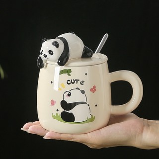 【Nhà Gốm Xinh】Cốc sứ hình gấu trúc dễ thương quà tặng ý nghĩa dành cho người yêu,Ly sứ bạn bè và người thân