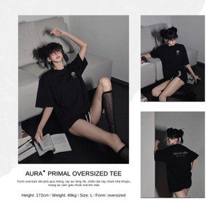Áo thun Aura✦ PRIMAL Oversized Tee 100% Cotton Unisex T-shirt