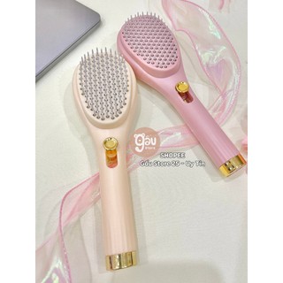 Lược Chải Tóc Gỡ Rối Làm Sạch Tóc Rụng Chỉ Với 1 Nút Bấm Đẩy, Lược Chống Tĩnh Điện Massage Da Đầu Chải Êm Không Đau