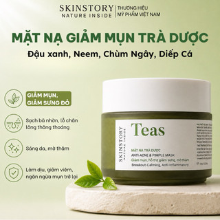 Mặt nạ dưỡng ẩm Teas 120g Skinstory Việt Nam, mặt nạ thảo mộc làm sạch da, giảm mun, phục hồi da, hỗ trợ giảm thâm
