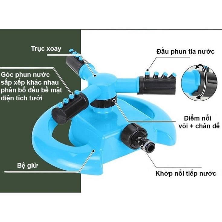 Đế Phun Nước Tặng Kèm Đầu Nối Tưới Cây Tự Động Xoay 360 Độ , Vòi Phun Nước Điều Chỉnh Góc Phun 45 - 90 Độ [ MÃ 1 ]