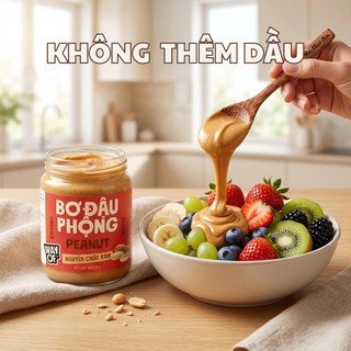 Bơ Đậu Phộng 100% WayOf - Không Đường Không Dầu - Thuần Chay Eat Clean Gym