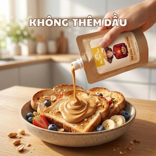 Bơ Đậu Phộng 100% Ms. Hoi An - Không Đường Không Dầu - Thuần Chay Eat Clean Gym