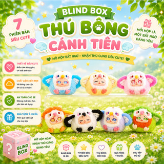 Blind Box Thú Bông Cánh Tiên Mini Cute Hộp Mù Thú Bông Dễ Thương Quà Tặng Sưu Tầm Decor Bàn Học