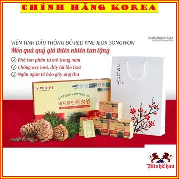 Tinh dầu thông đỏ chính phủ thượng hạng, hộp 180 viên - Giảm mỡ máu, phòng ung thư