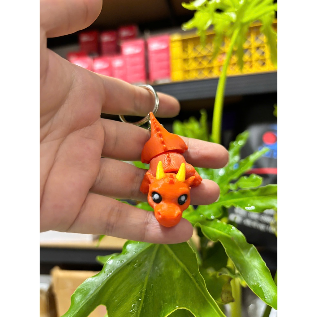 Móc Khóa Rồng Mini In 3D Siêu Cute – Dragon Fidget Đáng Yêu – Phụ Kiện Treo Túi Xách, Balo Hot Trend