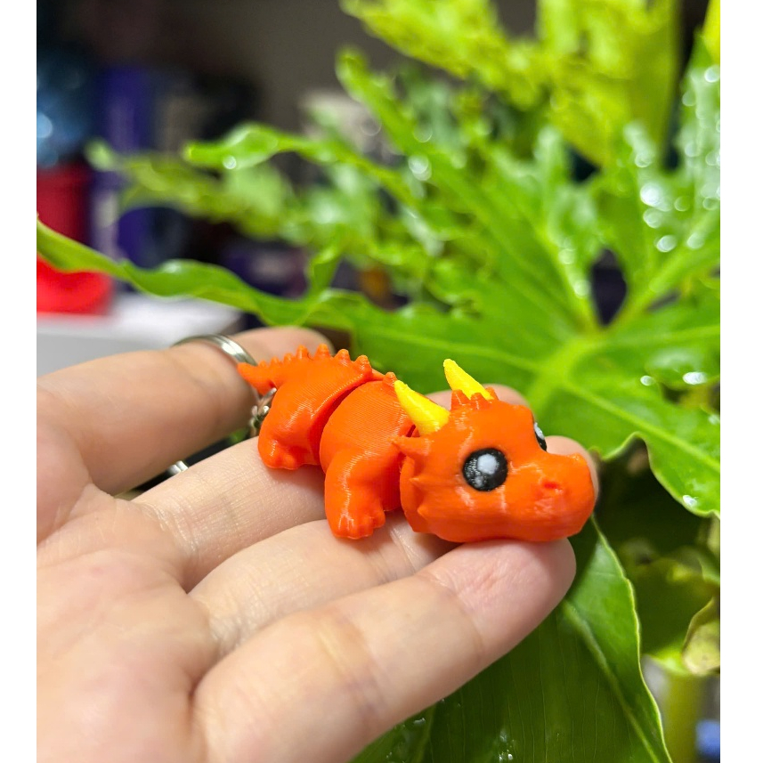 Móc Khóa Rồng Mini In 3D Siêu Cute – Dragon Fidget Đáng Yêu – Phụ Kiện Treo Túi Xách, Balo Hot Trend