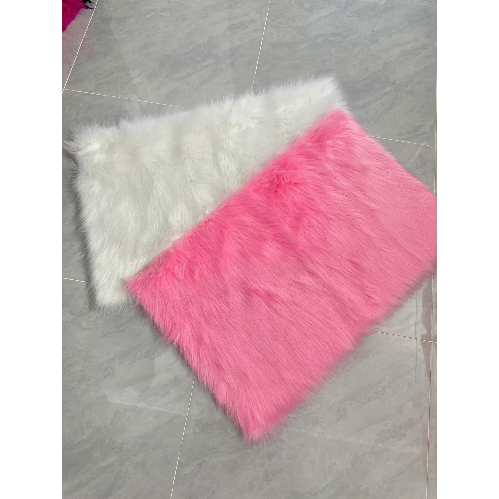 Thảm Lông Trải Bàn Trang Điểm Giá Rẻ - Thảm Lông Chụp Hình Mỹ Phẩm 50cm x 80cm