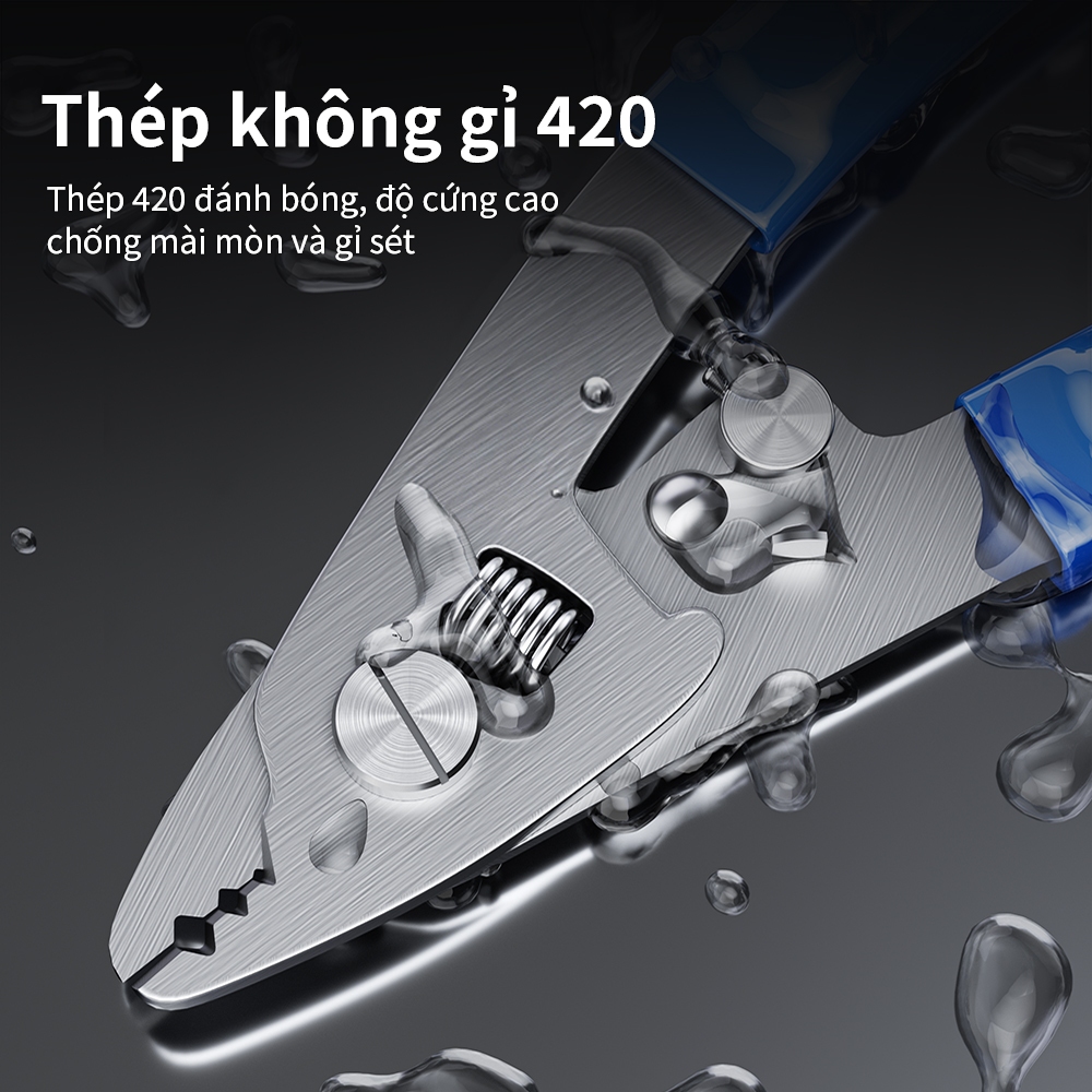 Kìm Tuốt Sợi Quang Miller 3 Lỗ Chuyên Nghiệp Tuốt Lớp Phủ Sợi Quang Điều Chỉnh Được