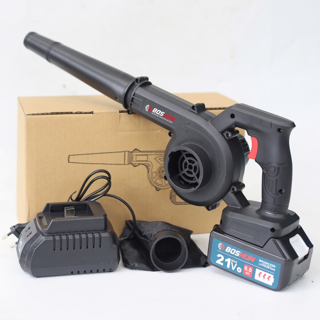 Máy Thổi Hút Bụi Pin BOSHUN BS-AB775LION, Công Suất 680w, Vừa Thổi Vừa Hút, Chân Pin Phổ Thông