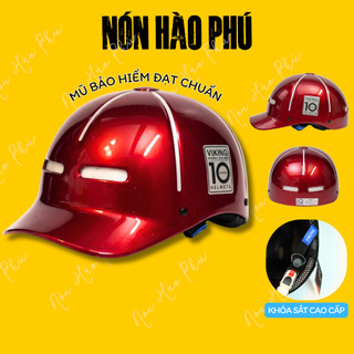 Mũ bảo hiểm VIKING N688 LƯỠI TRAI nửa đầu đi xe máy đủ màu chính hãng đạt chuẩn quatest, NÓN nam nữ 6 múi NAPOLI ảnh 5