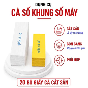 COMBO 20 Bộ Giấy Cà Số Khung Số Máy Cho Ô tô Xe Máy Cắt Sẵn
