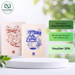 Vở học sinh kẻ ngang Hồng Hà Study Trendy 72 trang, mã 1472