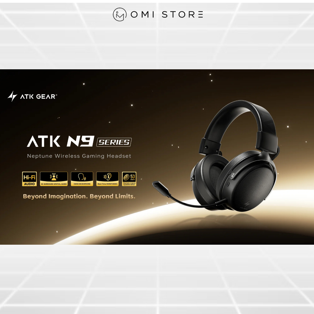 Tai nghe Gaming Không Dây ATK Neptune N9  Pro | N9 Ultra | 3 Mode Kết Nối | BH12T | BigBuy360 - bigbuy360.vn
