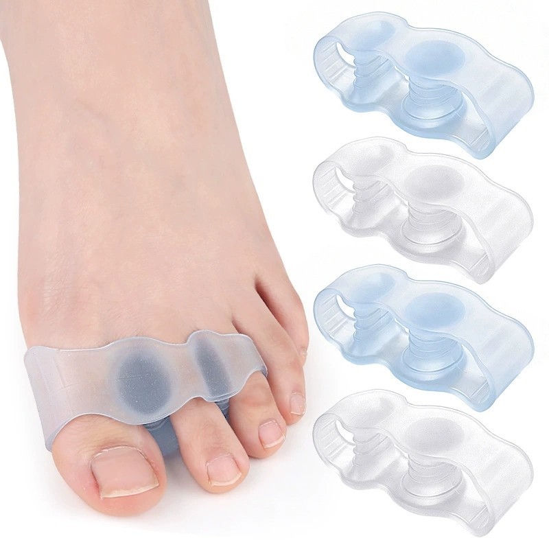 Dụng Cụ Định Hình Ngón Chân Silicon Mềm Mại, Cặp Miếng Đệm Tách Ngón Chân Cái Giảm Đau Khi Đi Giày