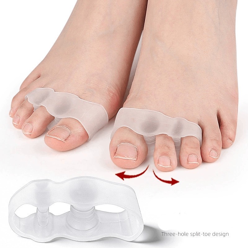 Dụng Cụ Định Hình Ngón Chân Silicon Mềm Mại, Cặp Miếng Đệm Tách Ngón Chân Cái Giảm Đau Khi Đi Giày
