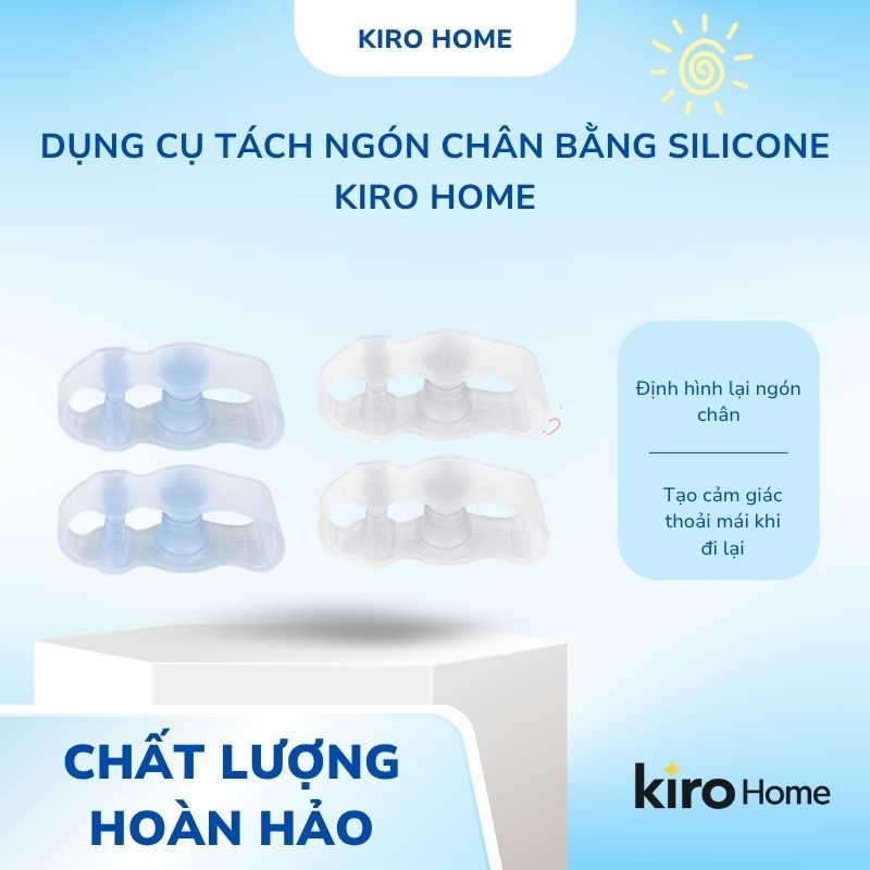 Dụng Cụ Định Hình Ngón Chân Silicon Mềm Mại, Cặp Miếng Đệm Tách Ngón Chân Cái Giảm Đau Khi Đi Giày
