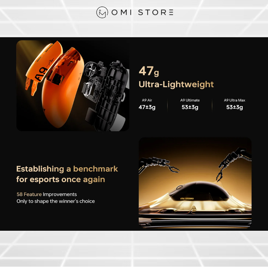 Chuột Gaming Không Dây ATK Dragonfly A9 SE | A9 | A9 Plus | A9 UltraMax 2.0 | A9 Air + | A9 Ultimate | BigBuy360 - bigbuy360.vn
