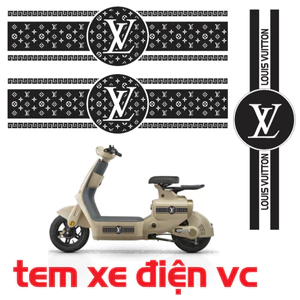 Bộ Tem Dán Xe Điện LVT dán xe K1,VC,V1 Tem 3 lớp, không ảnh hưởng đến màu sơn của xe MIU MIU