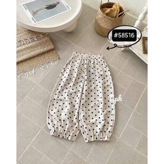 PHẠM THÙY SHOP: QUẦN LINEN CHẤM BI DÁNG RỘNG FORM BADDY LI GẤU