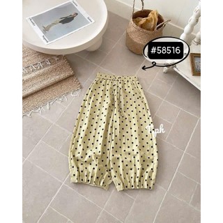 PHẠM THÙY SHOP: QUẦN LINEN CHẤM BI DÁNG RỘNG FORM BADDY LI GẤU