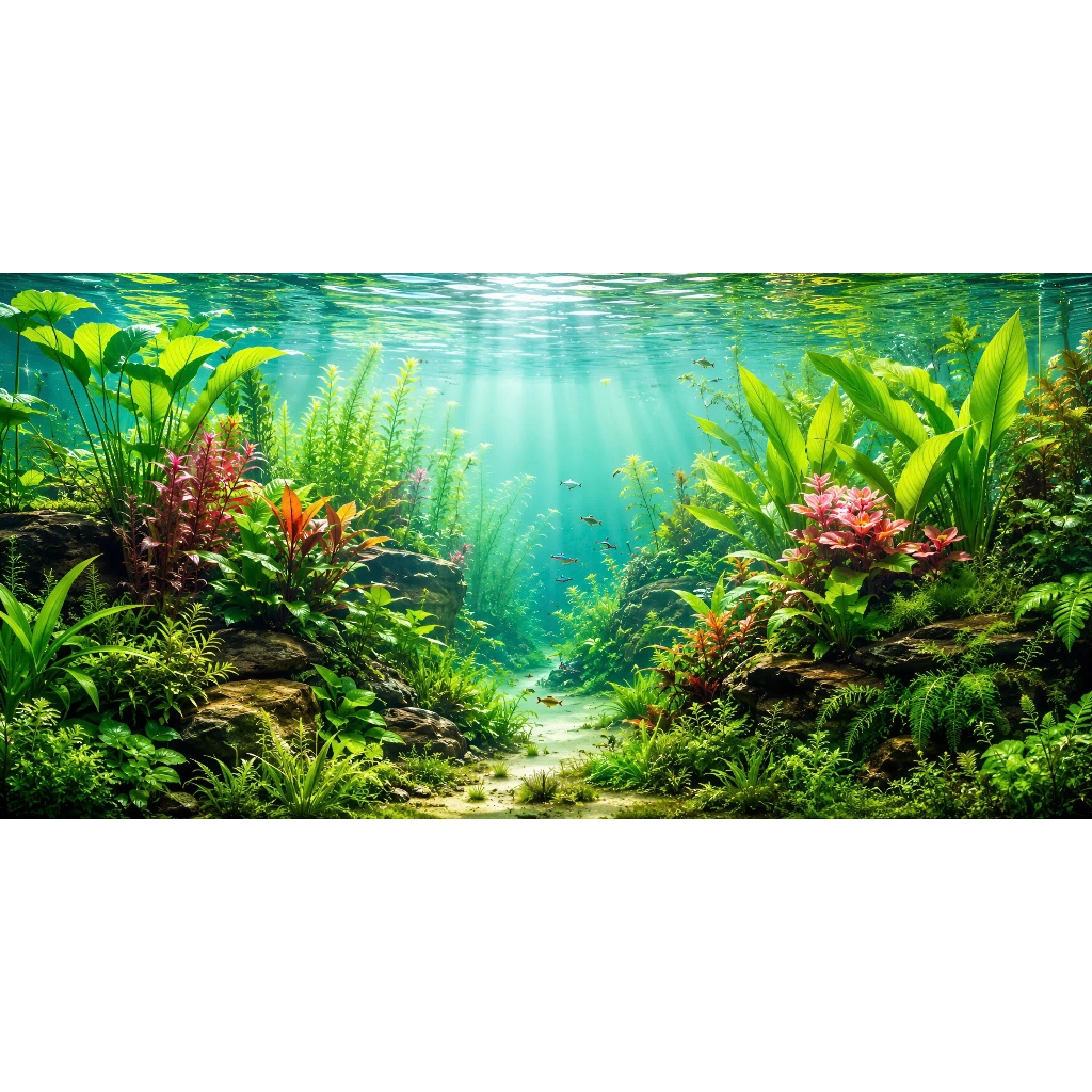 Decal tranh dán hồ cá 3D Kho In Ấn HC55 chống nước, In KTS dán dễ, gỡ dễ, có keo sẵn, nhiều kích cỡ