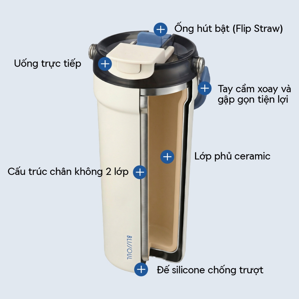 Bình Giữ Nhiệt Phủ Sứ LocknLock Ceramic Tumbler LHC4369 720ml ống hút trân châu, LHC4440 700ml KMALL | BigBuy360 - bigbuy360.vn