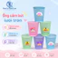 Ống Cắm Bút Lưới Vuông Pastel Cute Để Bàn, Hộp Đựng Bút Sắt Mini 8x8x9.5cm