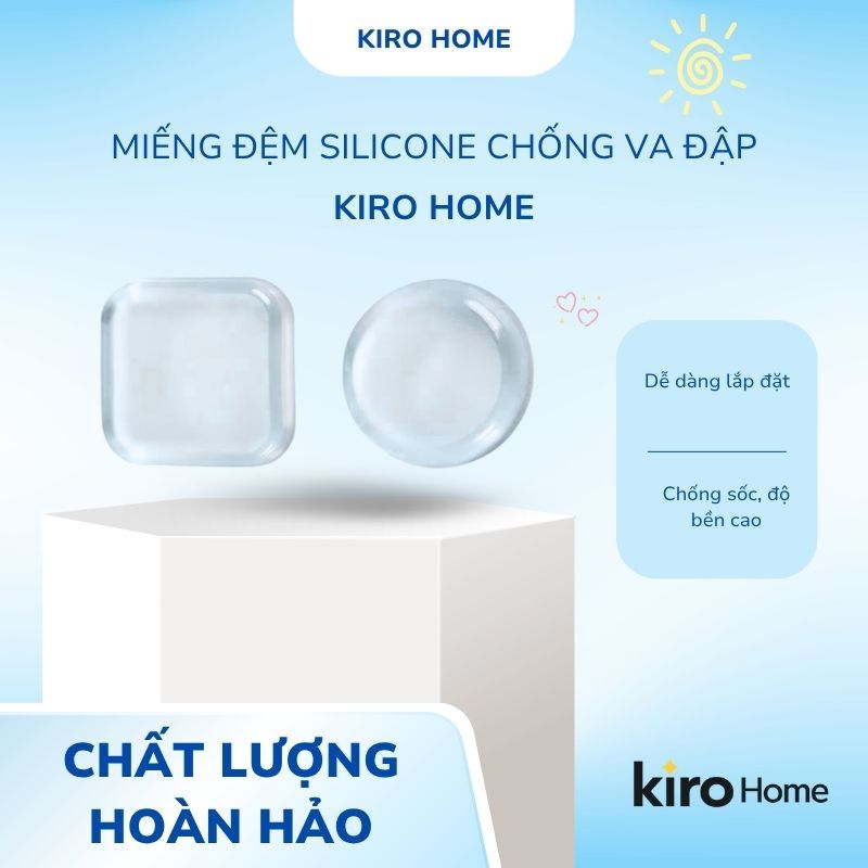 Miếng Dán Silicone Chống Va Đập Tay Nắm Cửa, Nút Dán Trong Suốt Giảm Chấn Chống Trầy Xước Tường Nhà Cửa